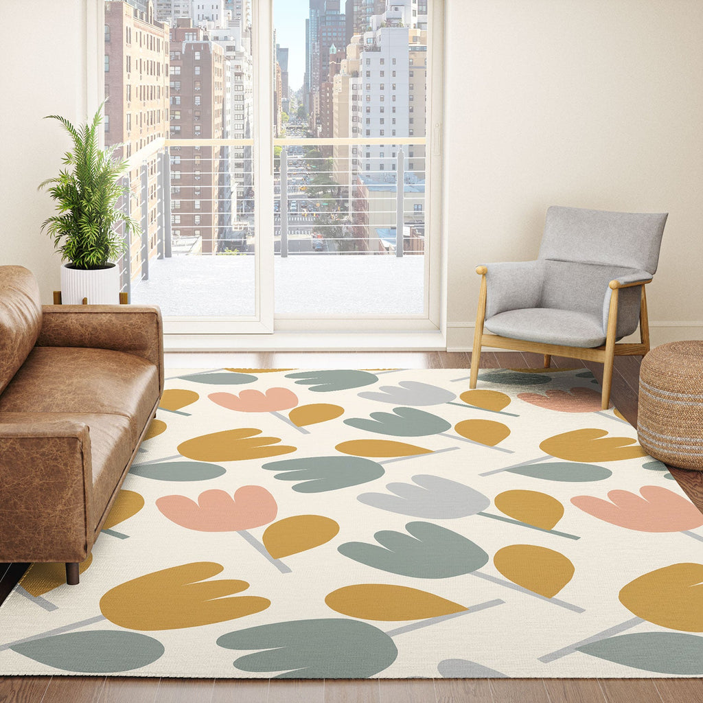 Menina Lisboa Pastel Spring Tulips Area Rug