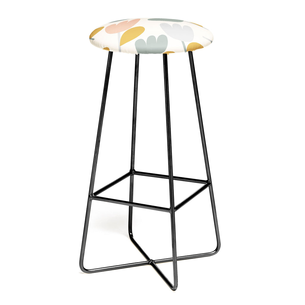 Menina Lisboa Pastel Spring Tulips Bar Stool