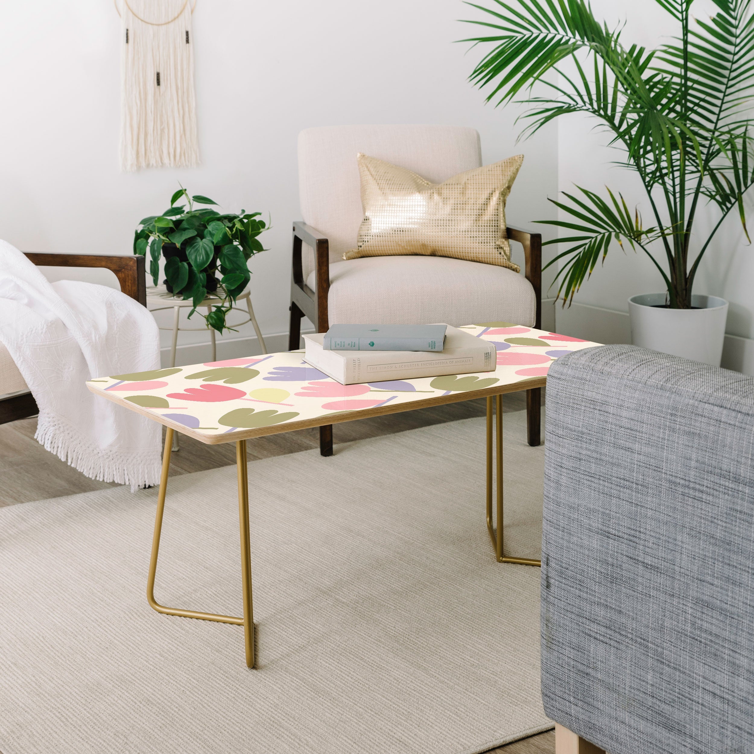 Menina Lisboa Pastel Spring Tulips Coffee Table