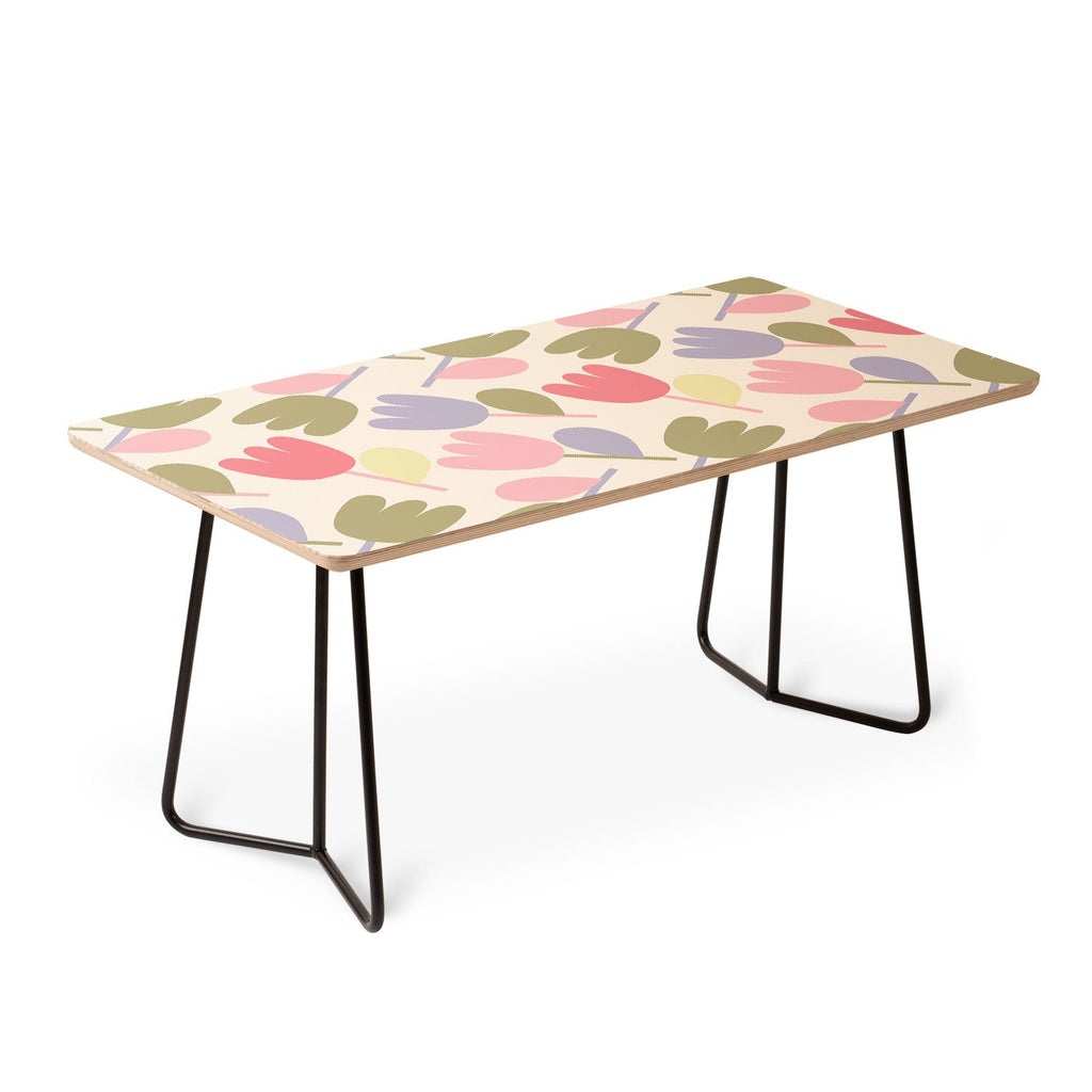 Menina Lisboa Pastel Spring Tulips Coffee Table