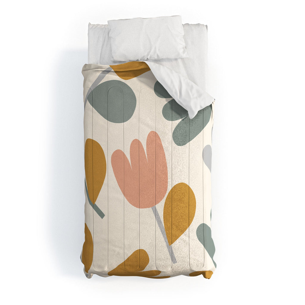 Menina Lisboa Pastel Spring Tulips Comforter
