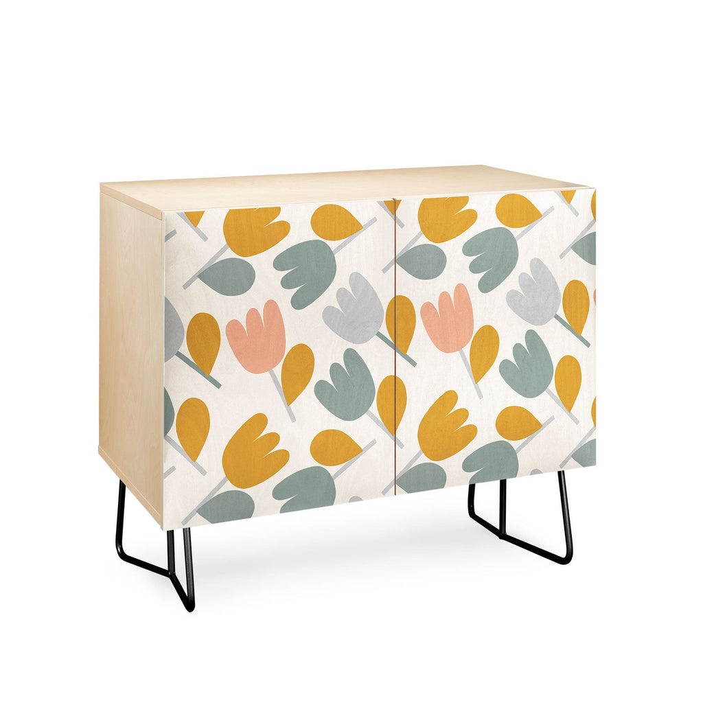 Menina Lisboa Pastel Spring Tulips Credenza