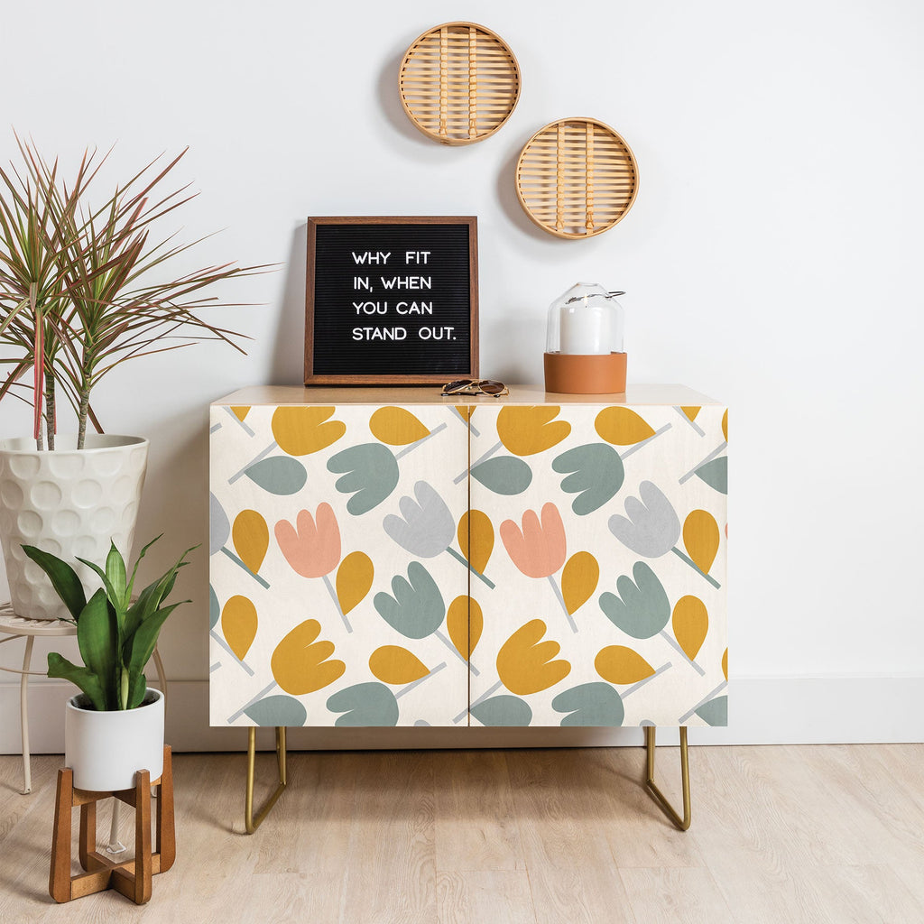 Menina Lisboa Pastel Spring Tulips Credenza