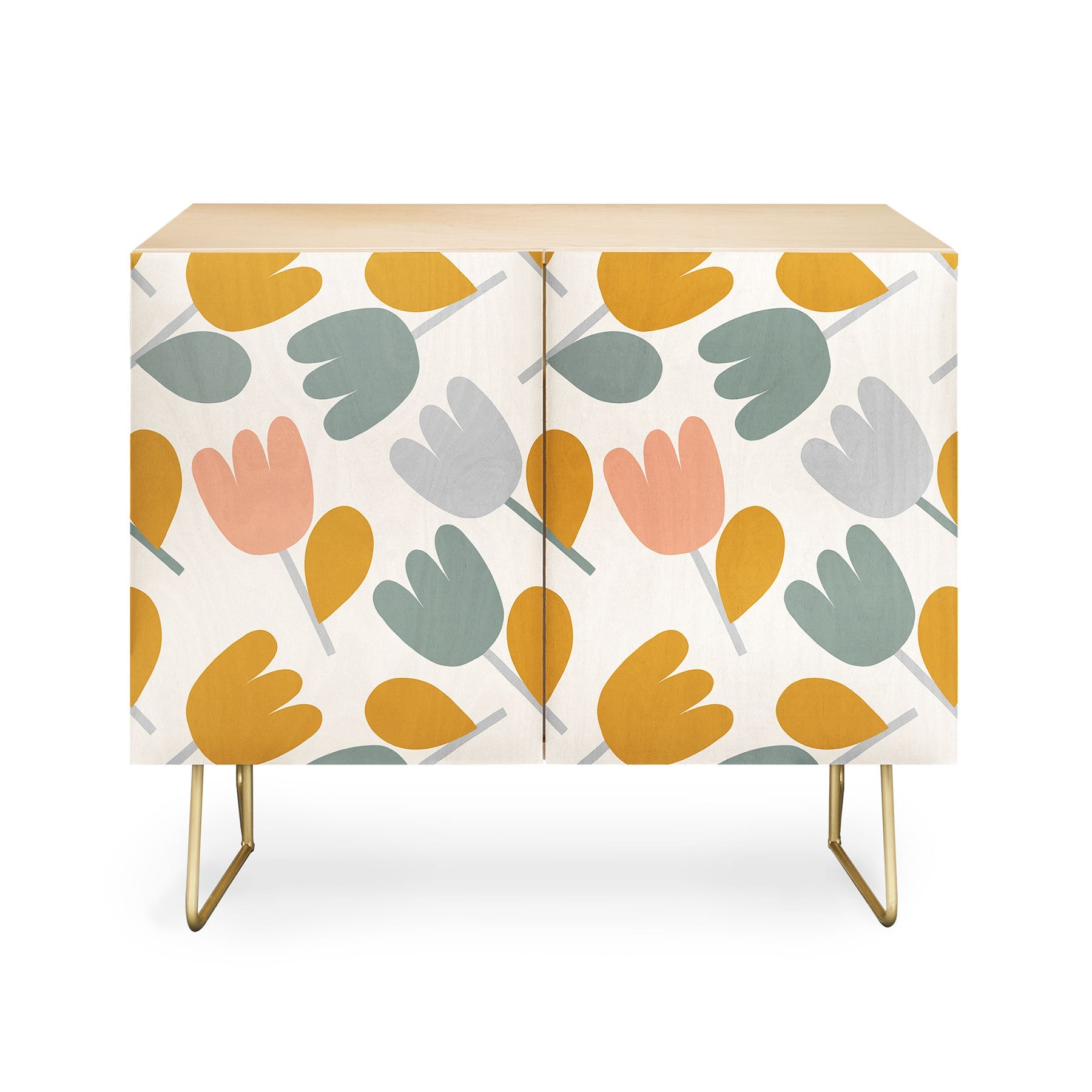 Menina Lisboa Pastel Spring Tulips Credenza