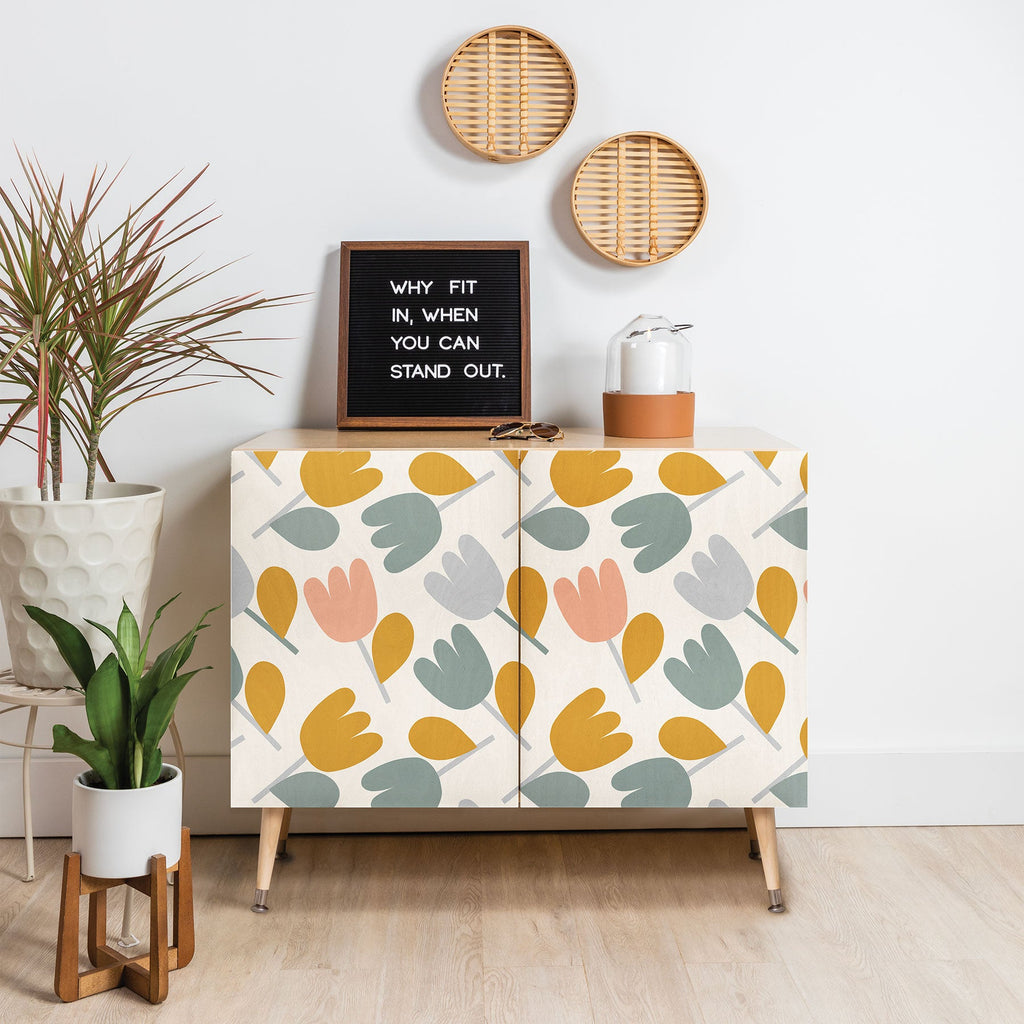 Menina Lisboa Pastel Spring Tulips Credenza