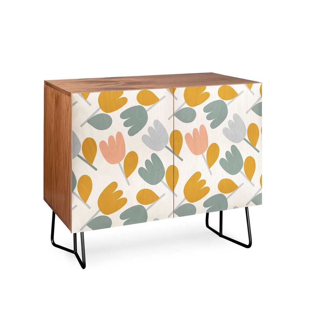 Menina Lisboa Pastel Spring Tulips Credenza