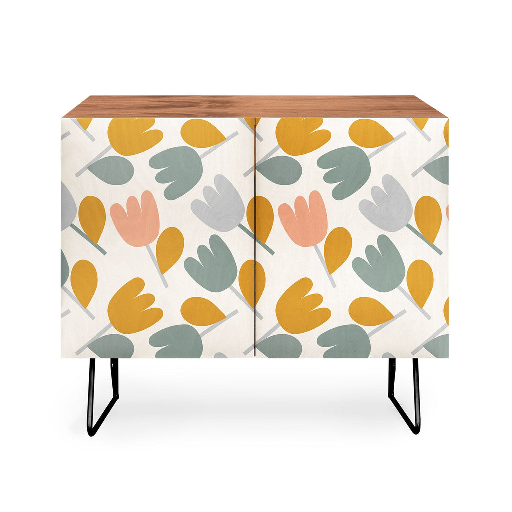 Menina Lisboa Pastel Spring Tulips Credenza