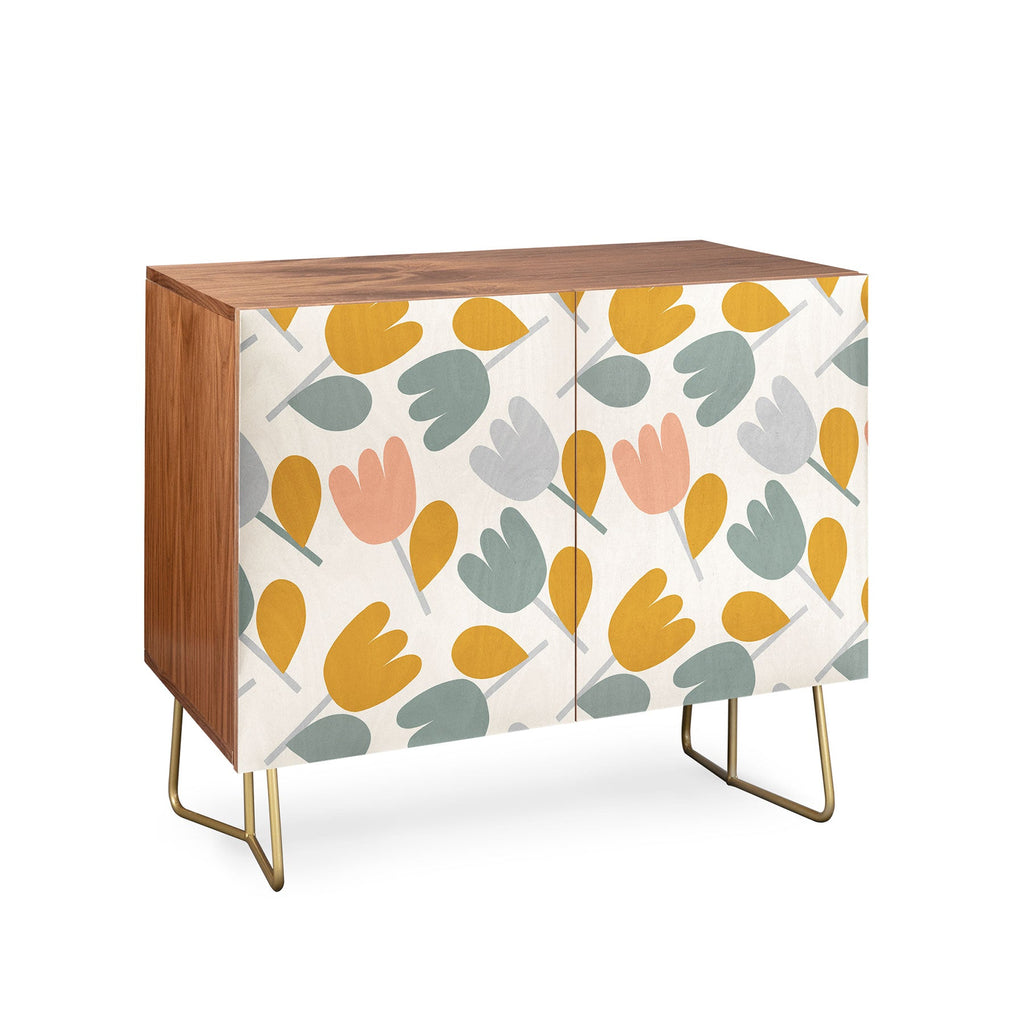 Menina Lisboa Pastel Spring Tulips Credenza