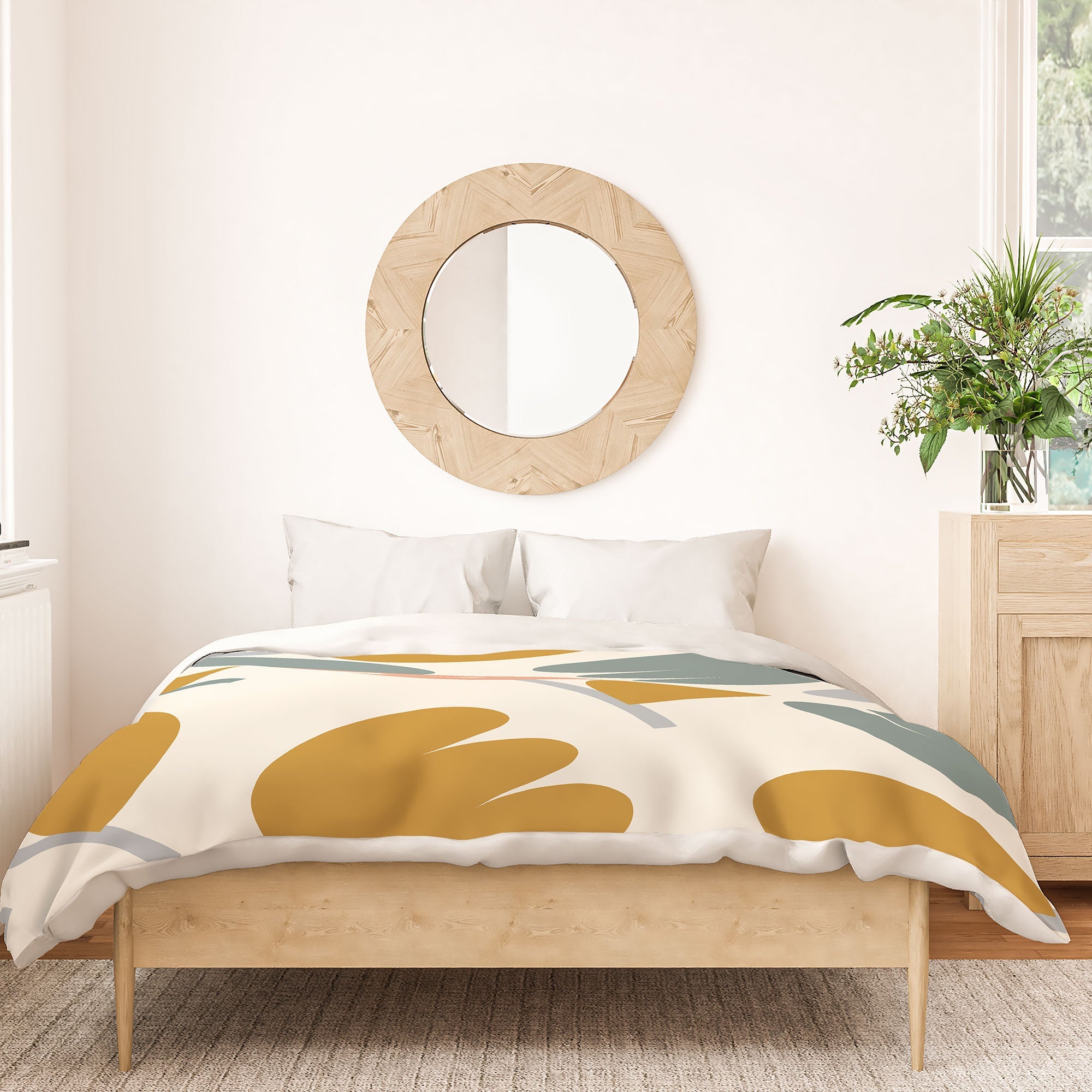 Menina Lisboa Pastel Spring Tulips Duvet Cover