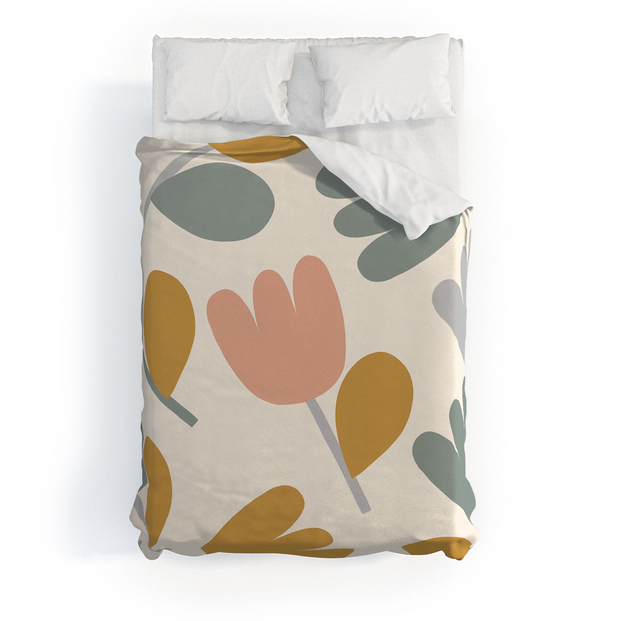 Menina Lisboa Pastel Spring Tulips Duvet Cover