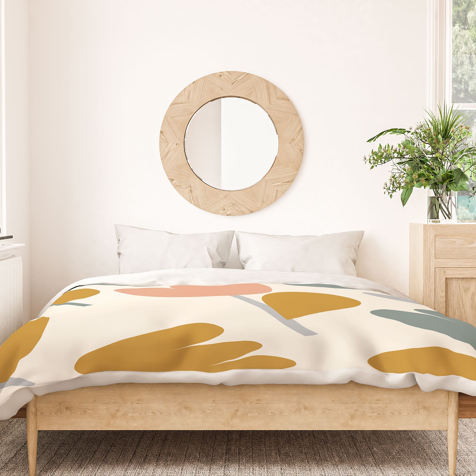 Menina Lisboa Pastel Spring Tulips Duvet Cover