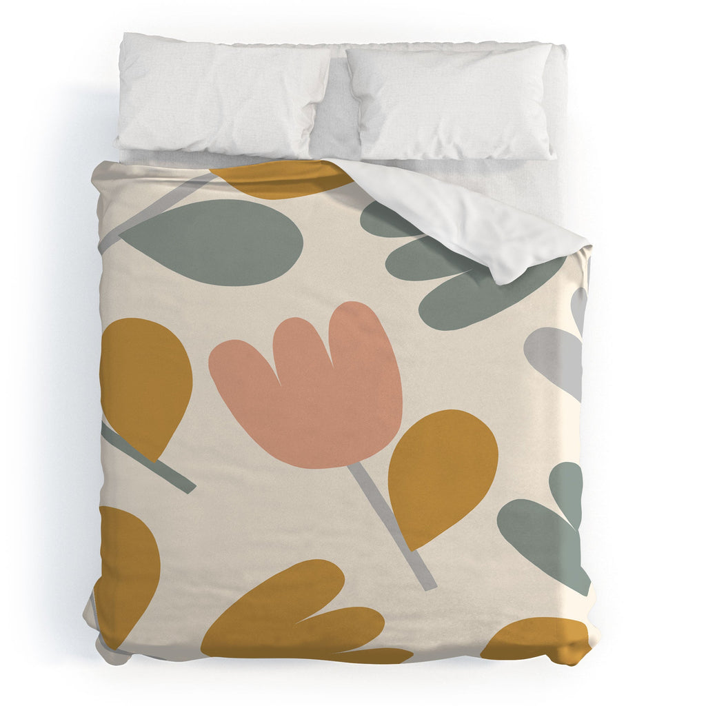 Menina Lisboa Pastel Spring Tulips Duvet Cover