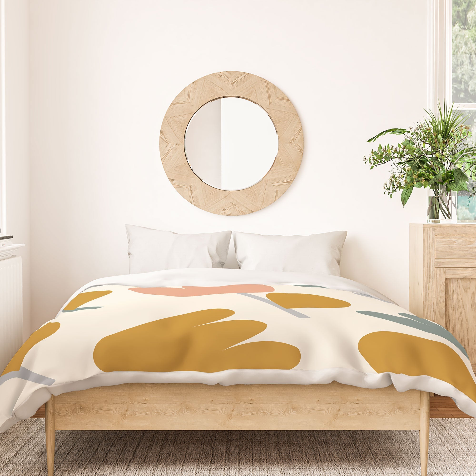 Menina Lisboa Pastel Spring Tulips Duvet Cover