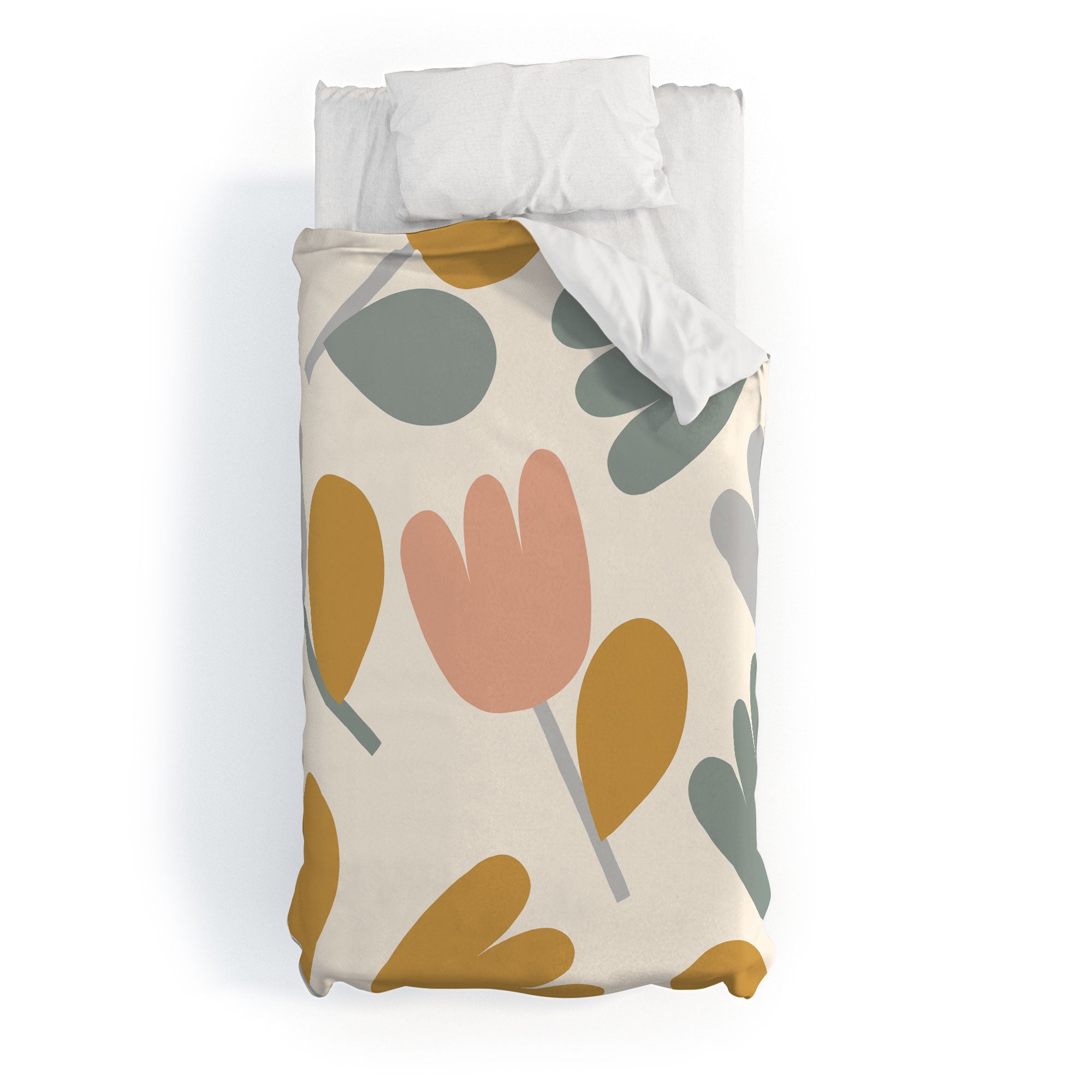 Menina Lisboa Pastel Spring Tulips Duvet Cover