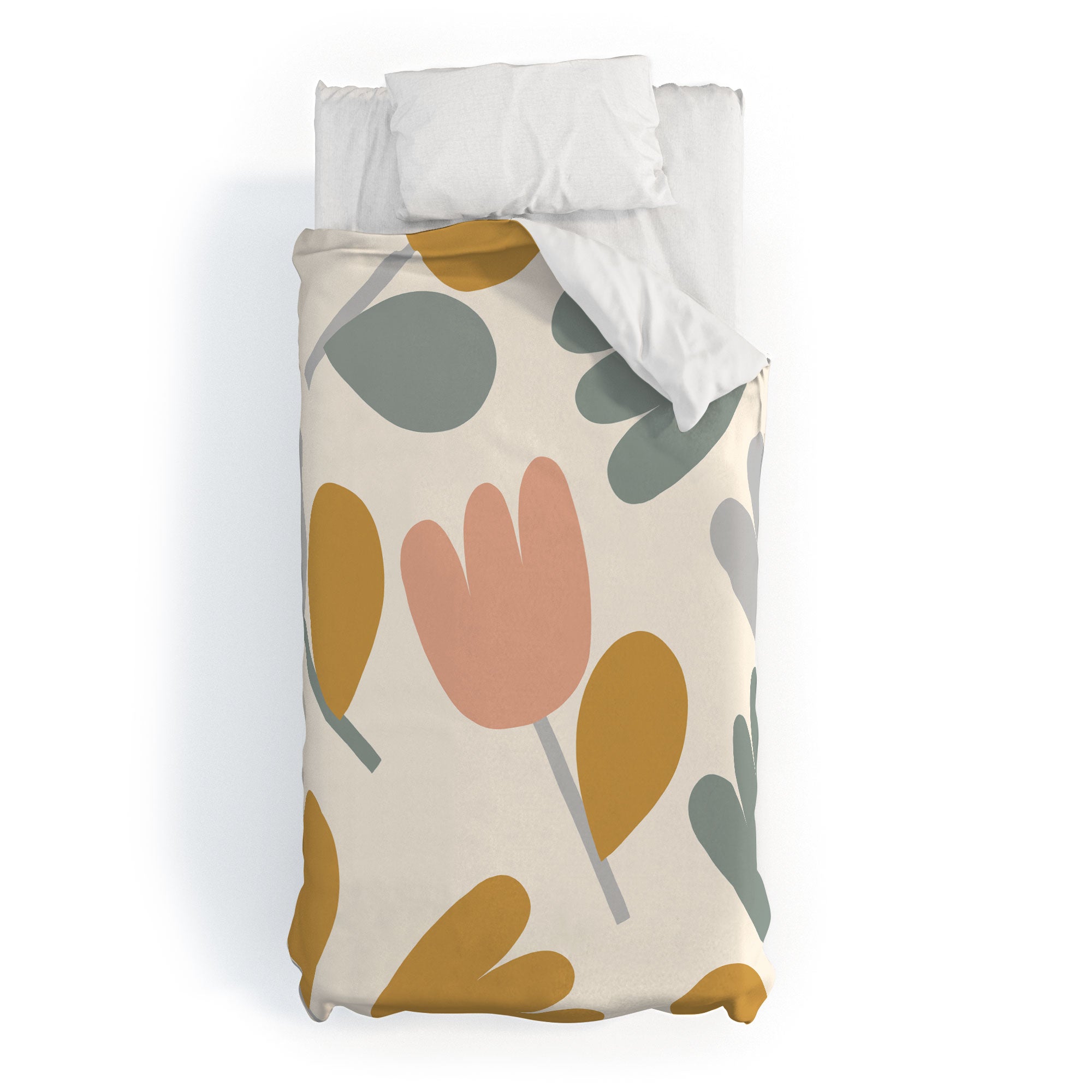 Menina Lisboa Pastel Spring Tulips Duvet Cover