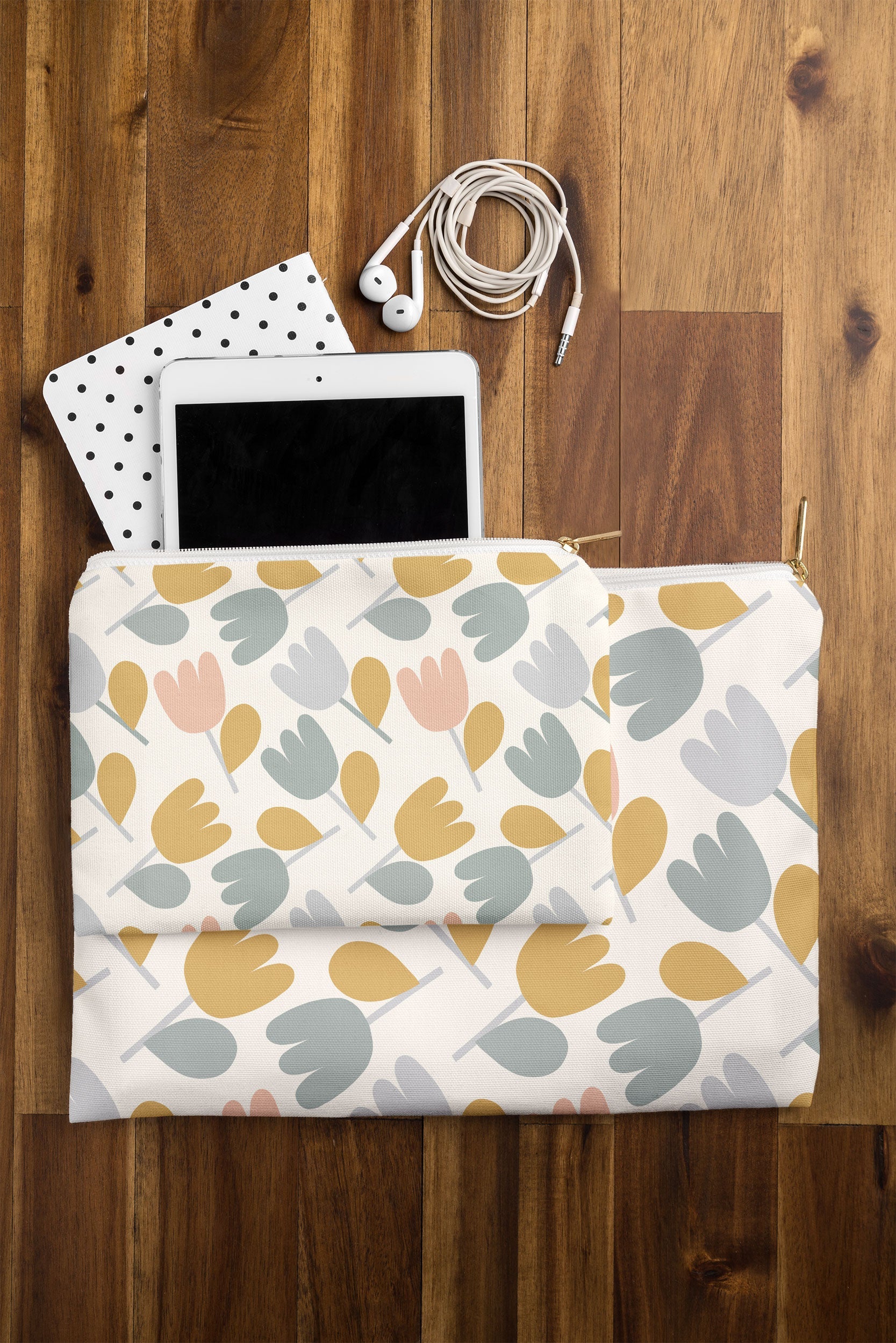 Menina Lisboa Pastel Spring Tulips Pouch
