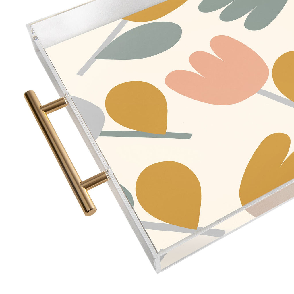 Menina Lisboa Pastel Spring Tulips Acrylic Tray