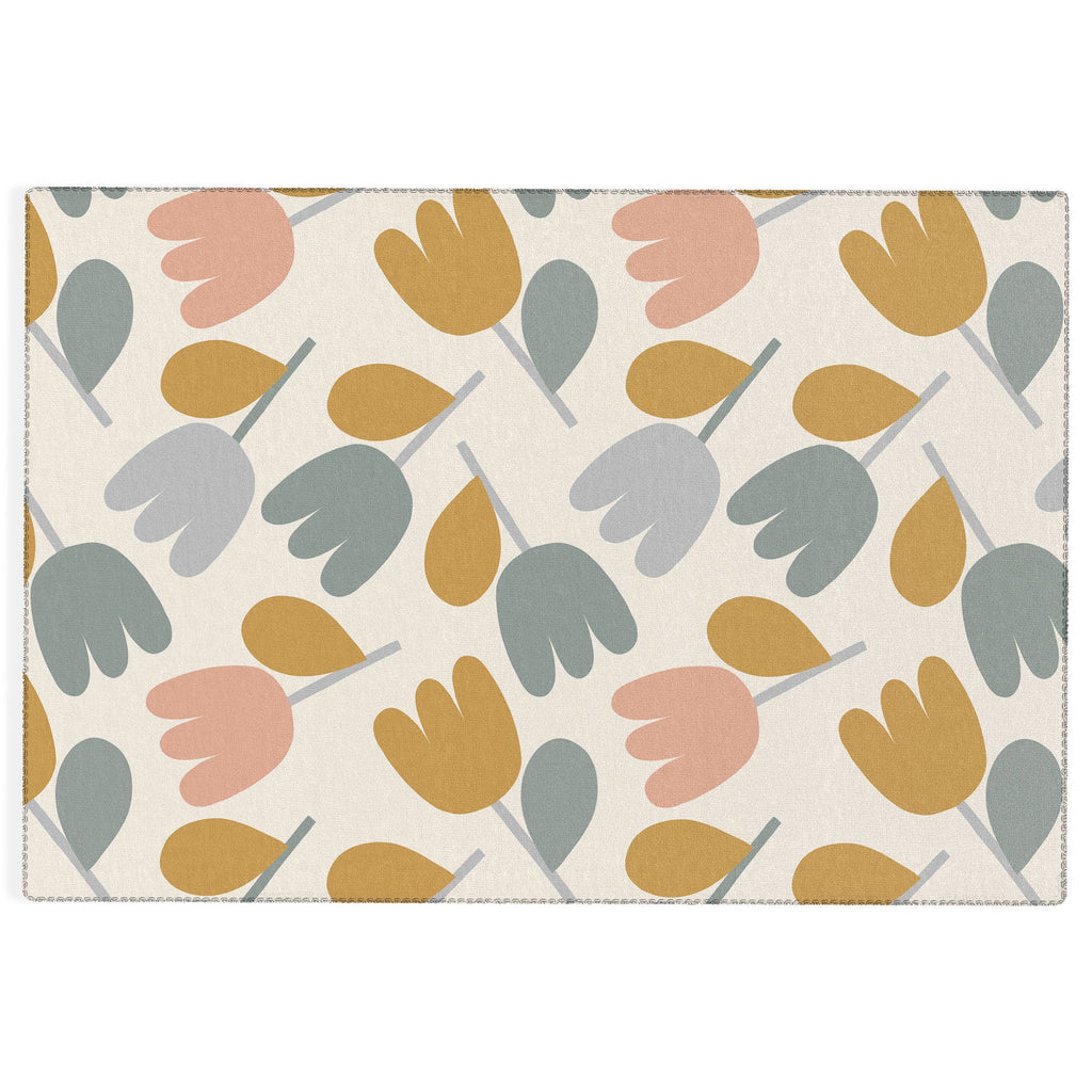Menina Lisboa Pastel Spring Tulips Outdoor Rug