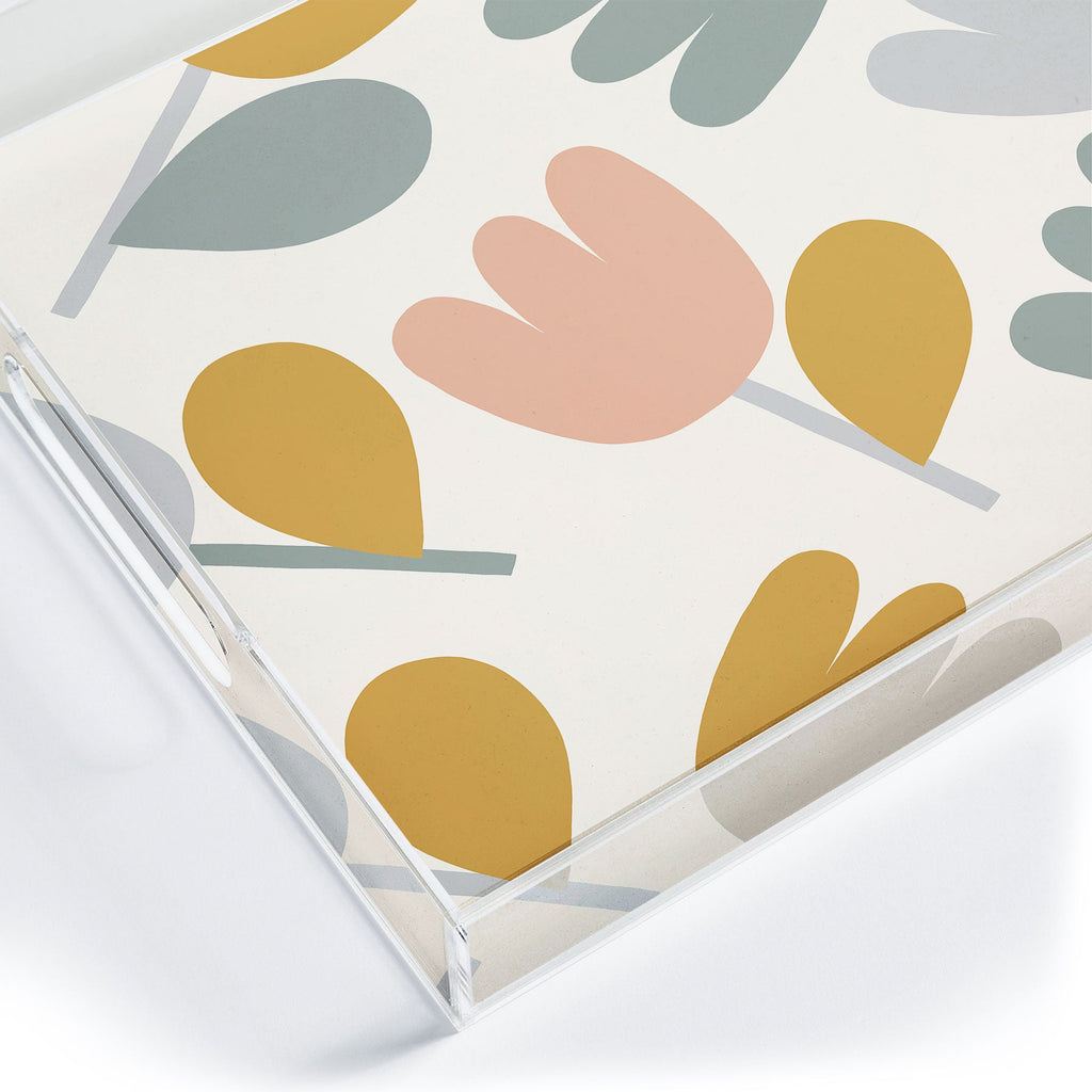 Menina Lisboa Pastel Spring Tulips Acrylic Tray