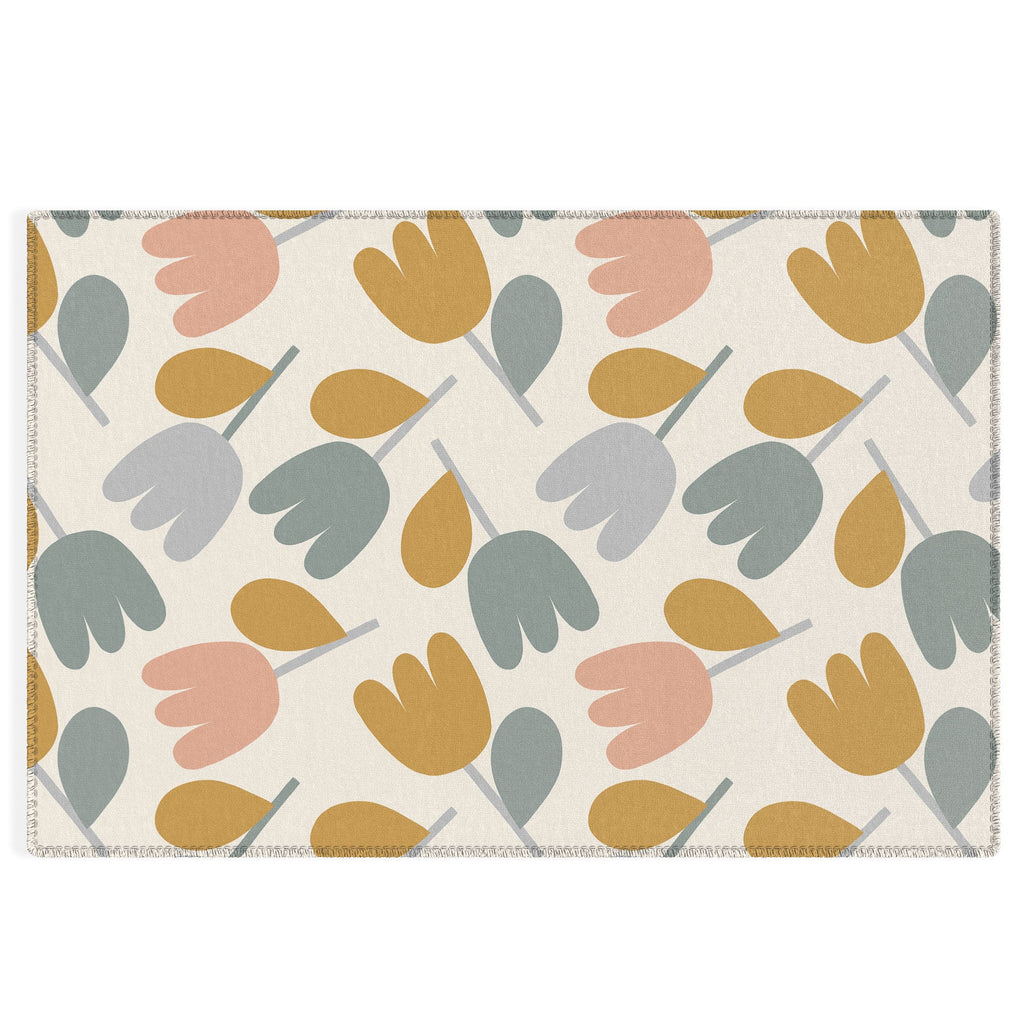 Menina Lisboa Pastel Spring Tulips Outdoor Rug
