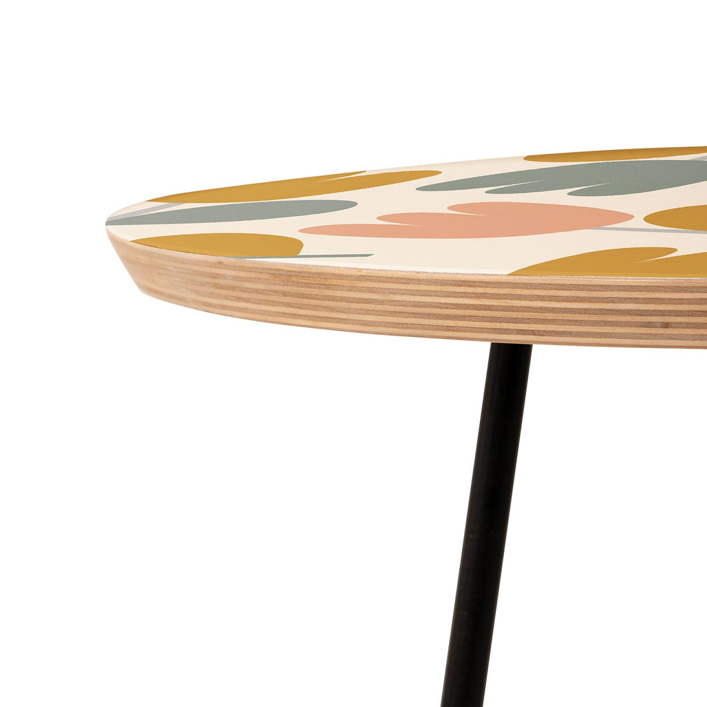 Menina Lisboa Pastel Spring Tulips Round Side Table
