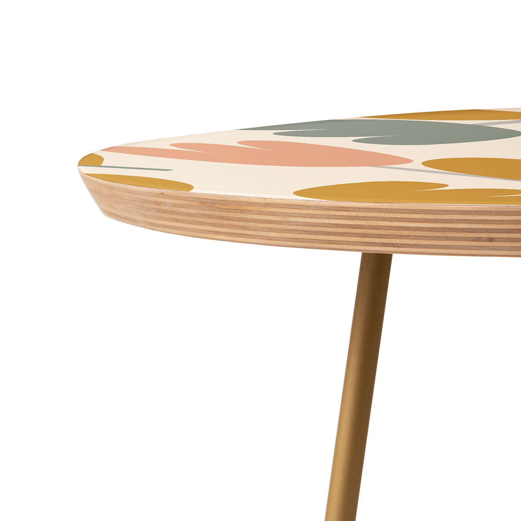 Menina Lisboa Pastel Spring Tulips Round Side Table