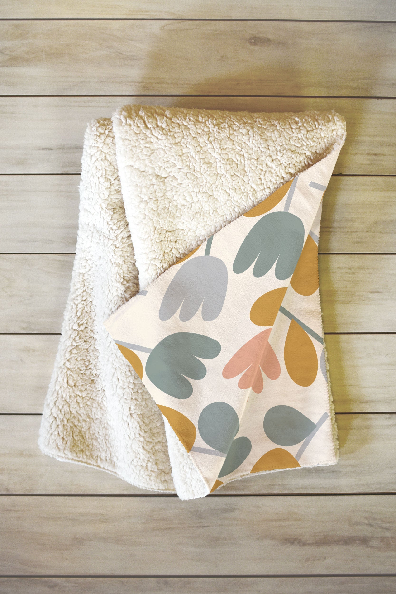 Menina Lisboa Pastel Spring Tulips Fleece Throw Blanket