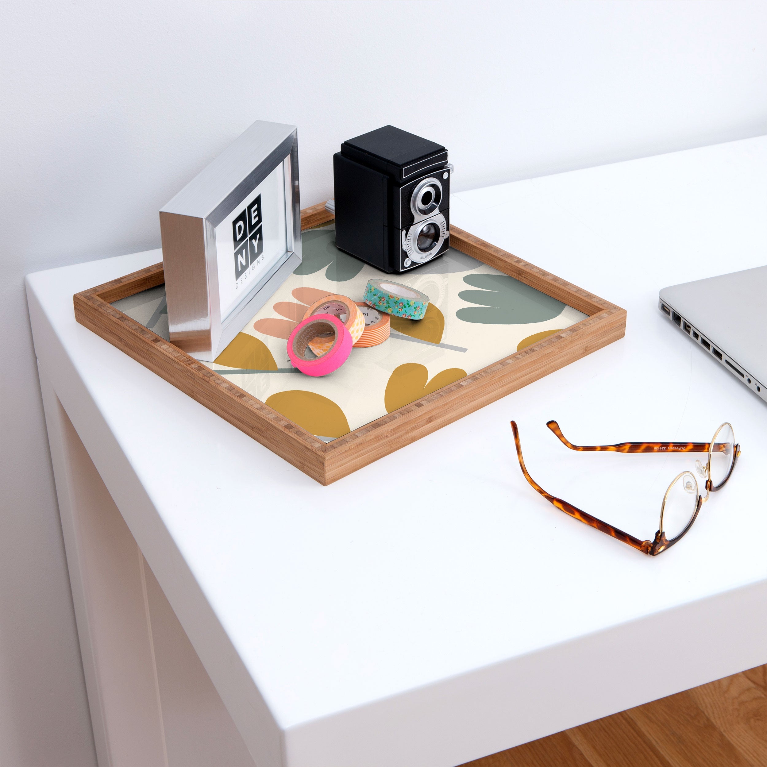 Menina Lisboa Pastel Spring Tulips Square Tray