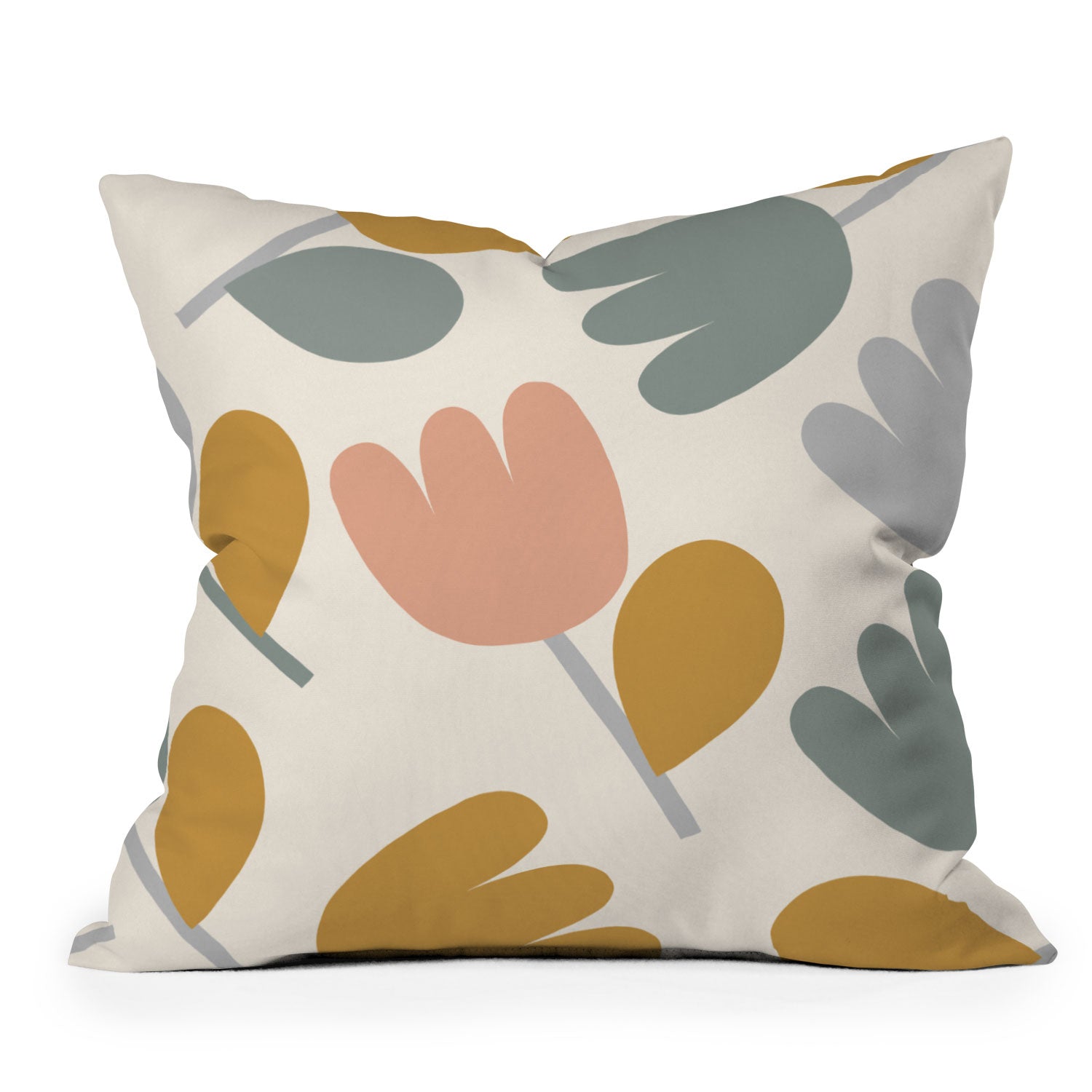 Menina Lisboa Pastel Spring Tulips Outdoor Throw Pillow