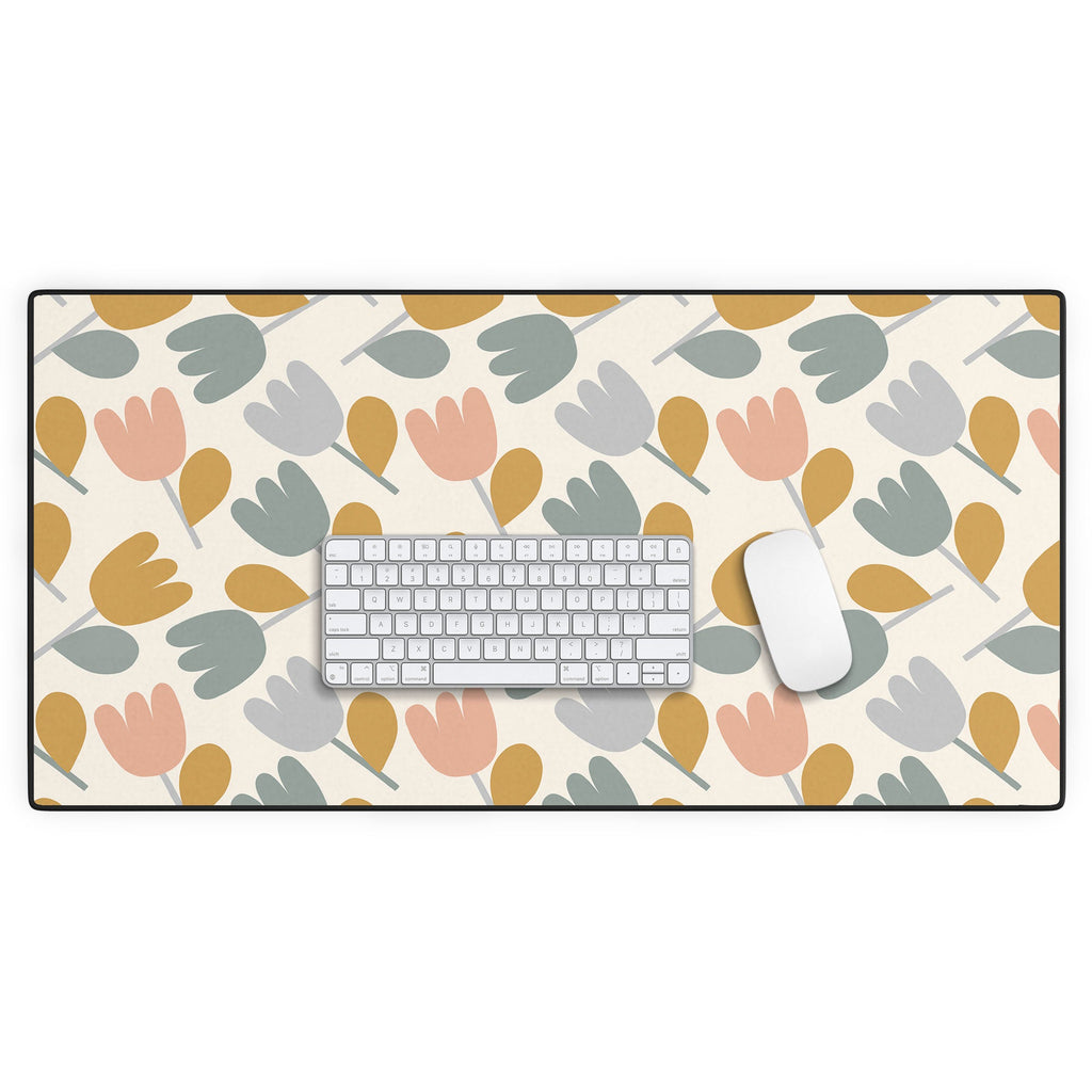 Menina Lisboa Pastel Spring Tulips Desk Mat