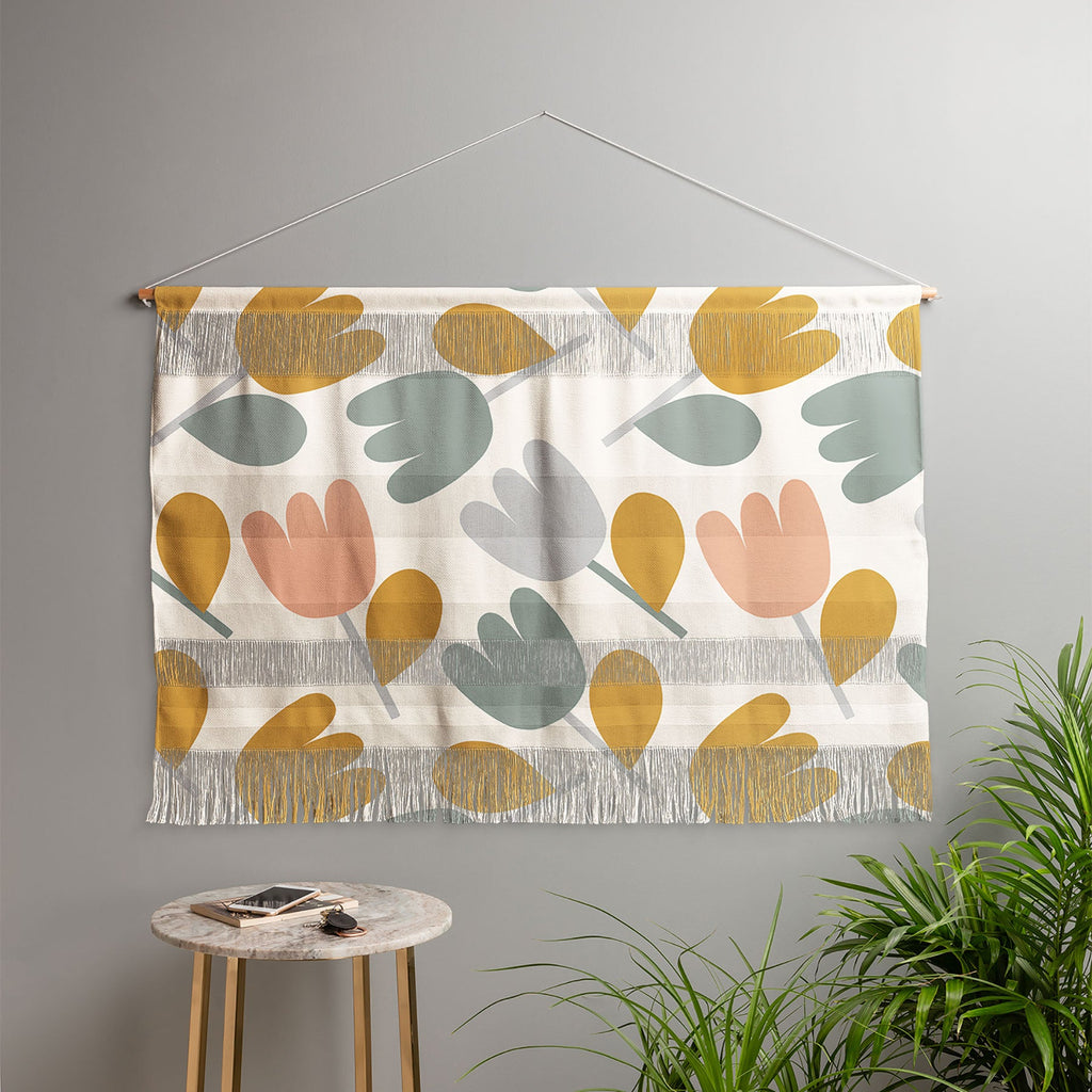 Menina Lisboa Pastel Spring Tulips Wall Hanging Landscape