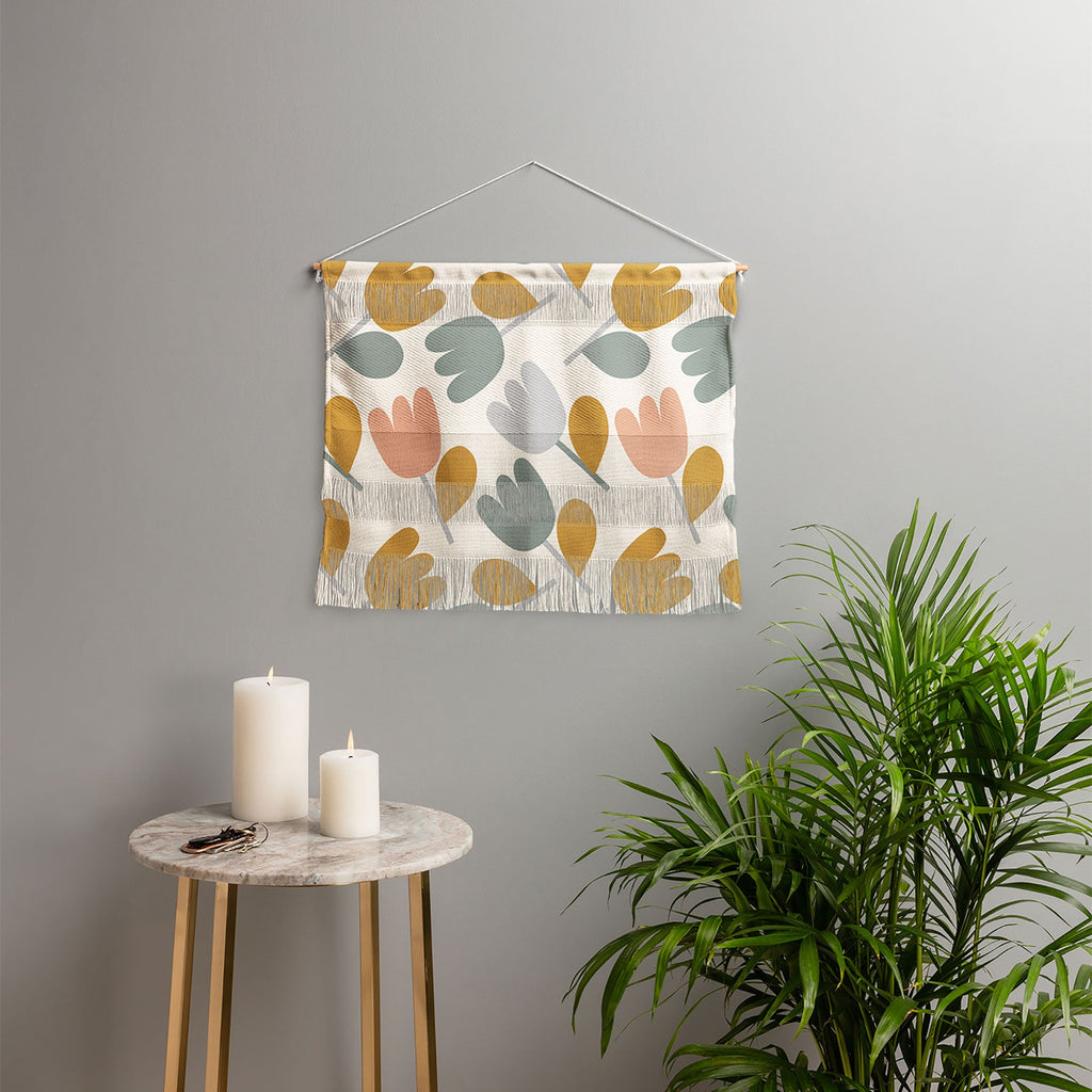 Menina Lisboa Pastel Spring Tulips Wall Hanging Landscape