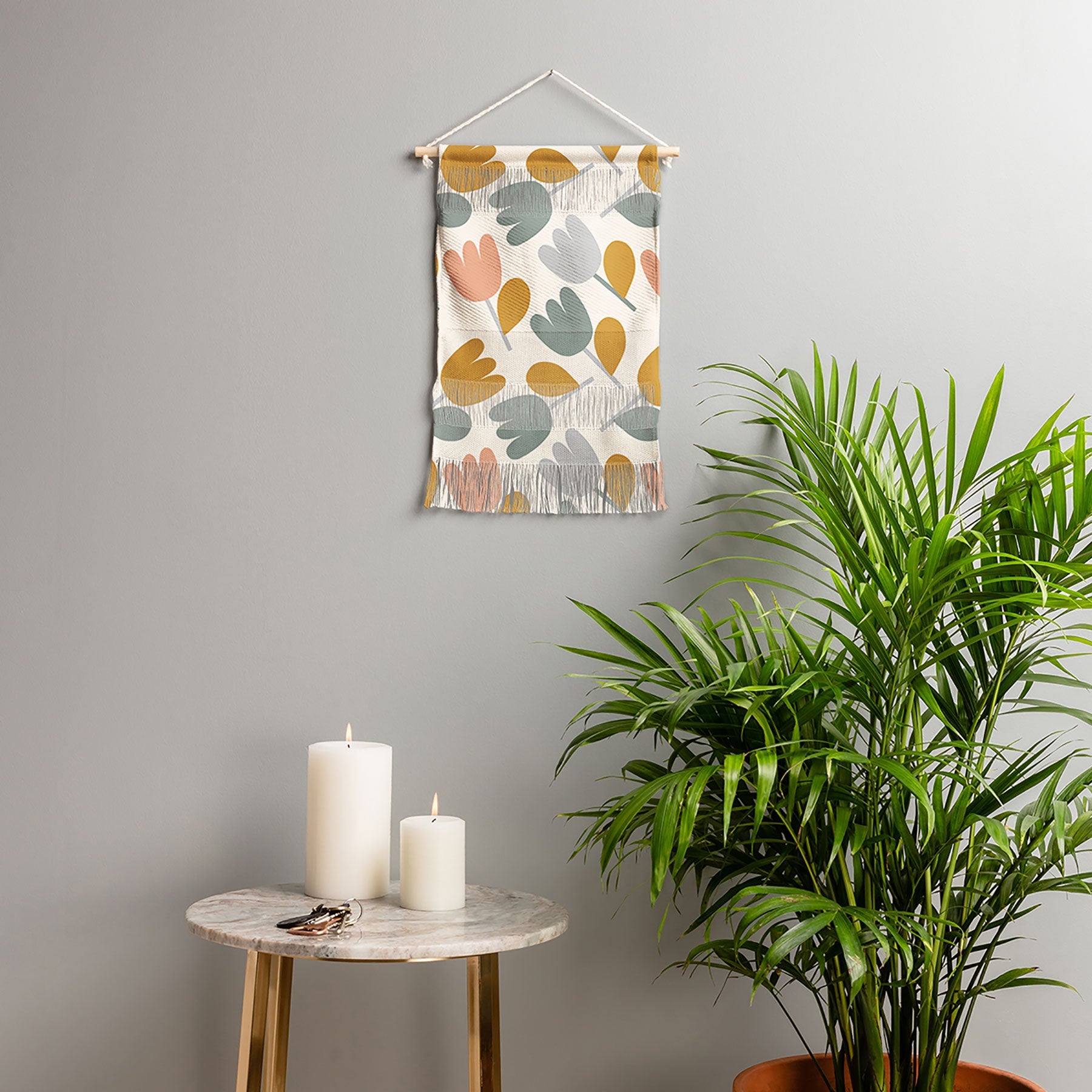 Menina Lisboa Pastel Spring Tulips Wall Hanging Portrait