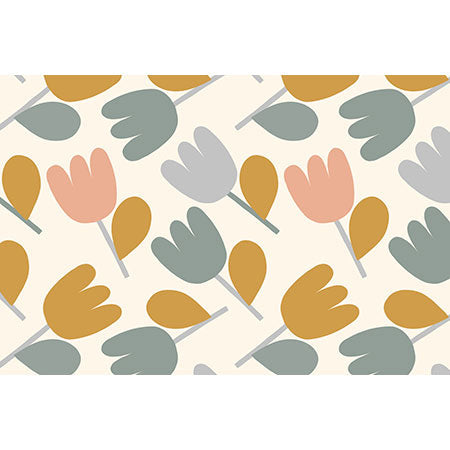 Menina Lisboa Pastel Spring Tulips Wall Mural