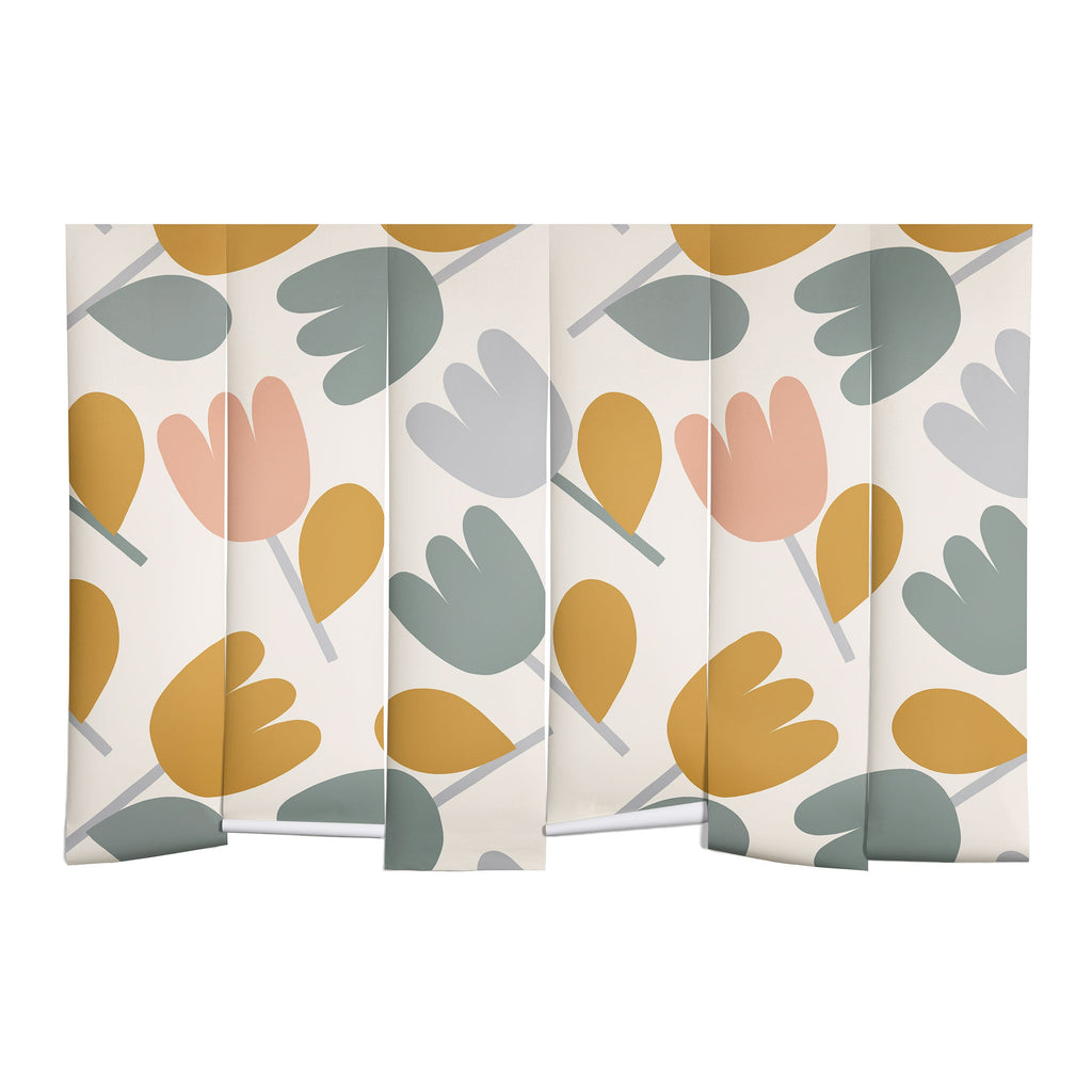 Menina Lisboa Pastel Spring Tulips Wall Mural