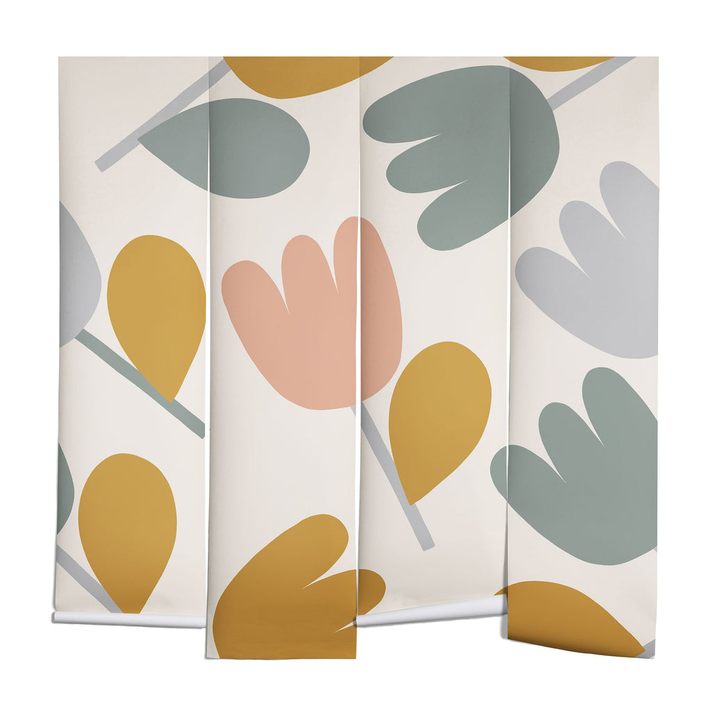Menina Lisboa Pastel Spring Tulips Wall Mural