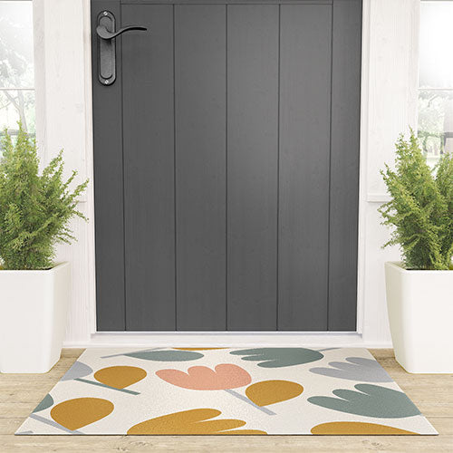 Menina Lisboa Pastel Spring Tulips Welcome Mat