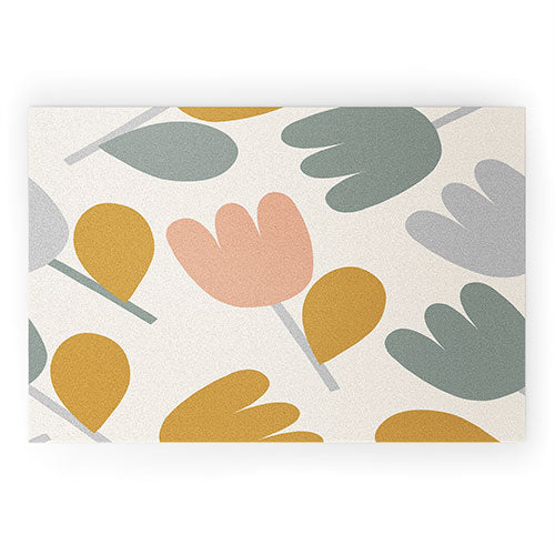 Menina Lisboa Pastel Spring Tulips Welcome Mat