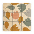 Menina Lisboa Pastel Spring Tulips Wood Wall Mural