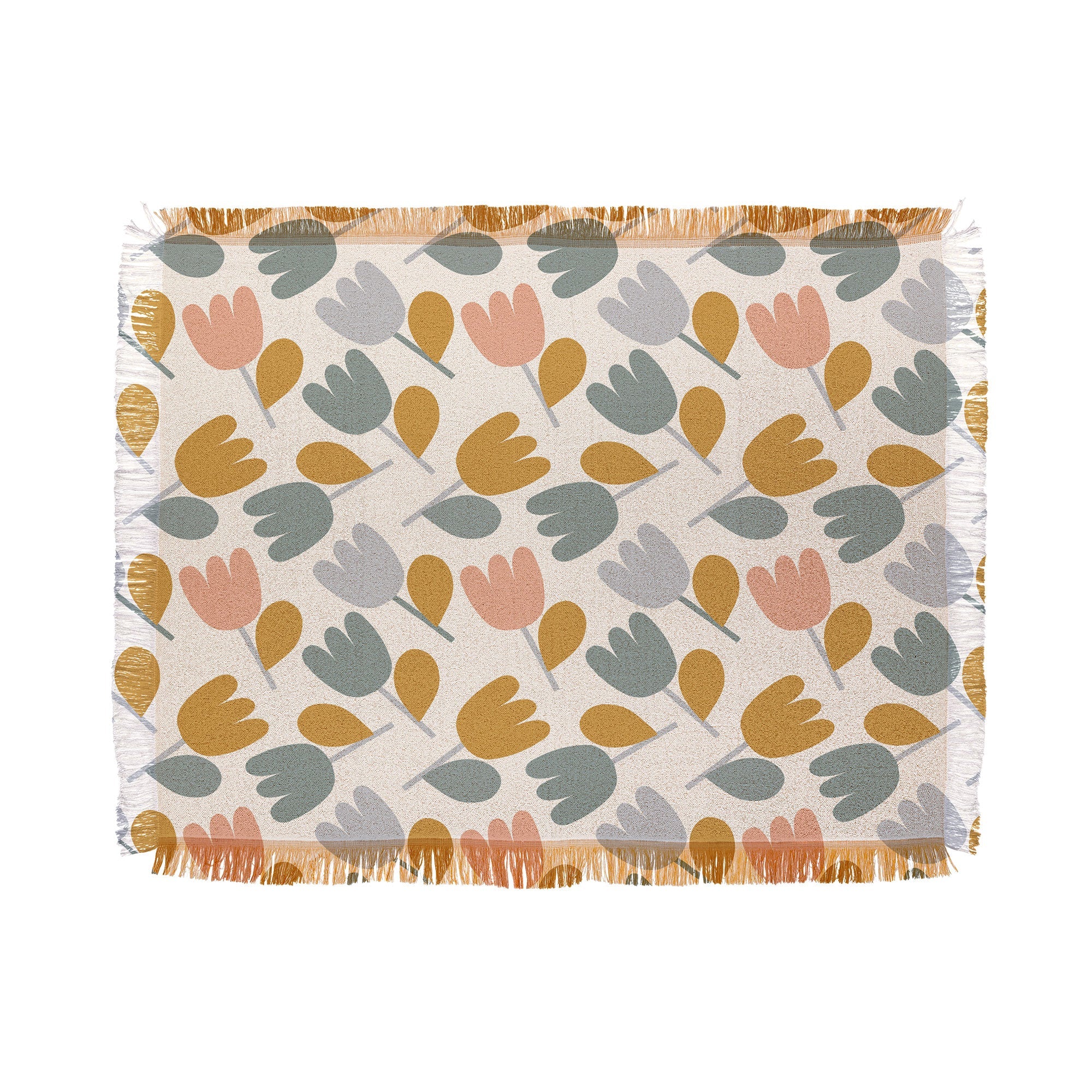 Menina Lisboa Pastel Spring Tulips Throw Blanket