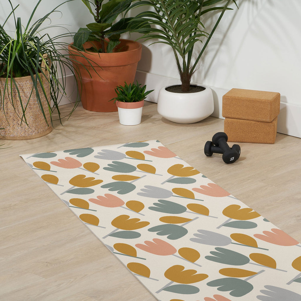 Menina Lisboa Pastel Spring Tulips Yoga Mat