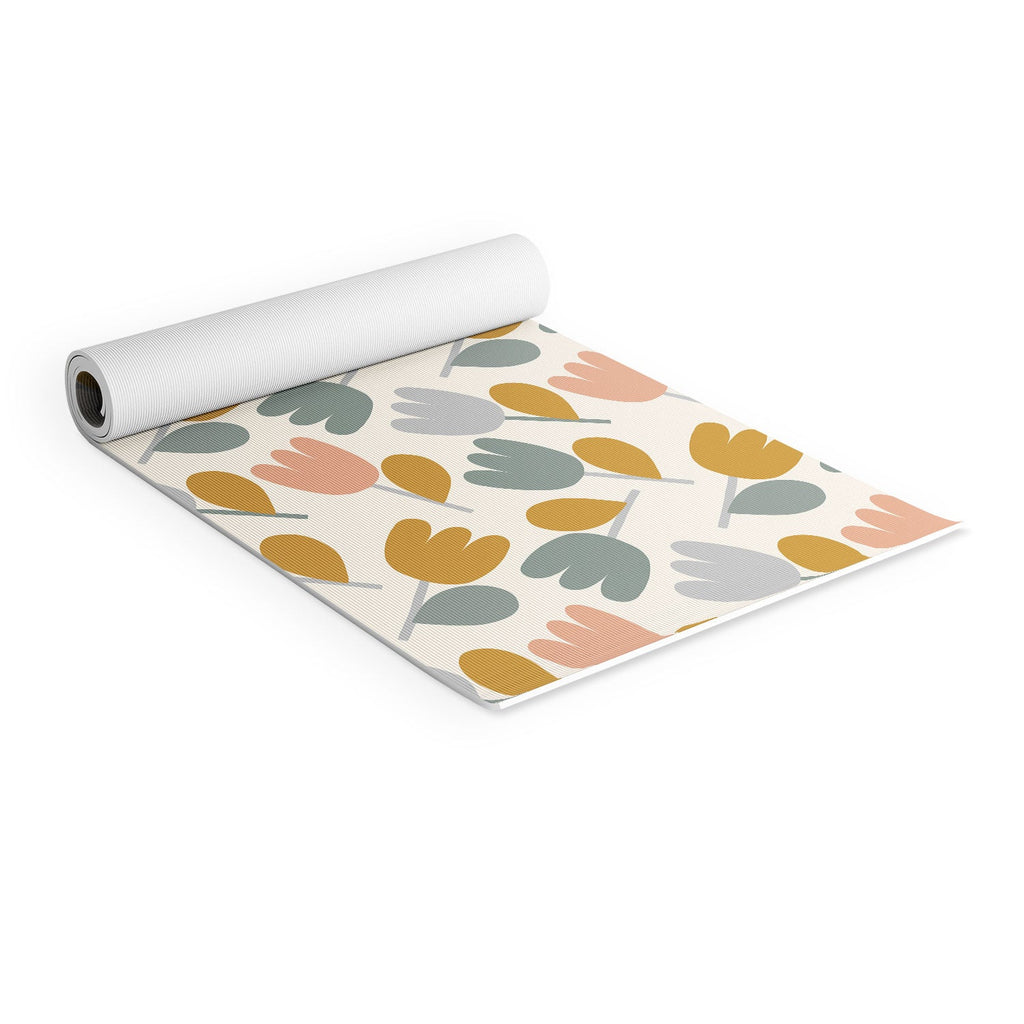 Menina Lisboa Pastel Spring Tulips Yoga Mat