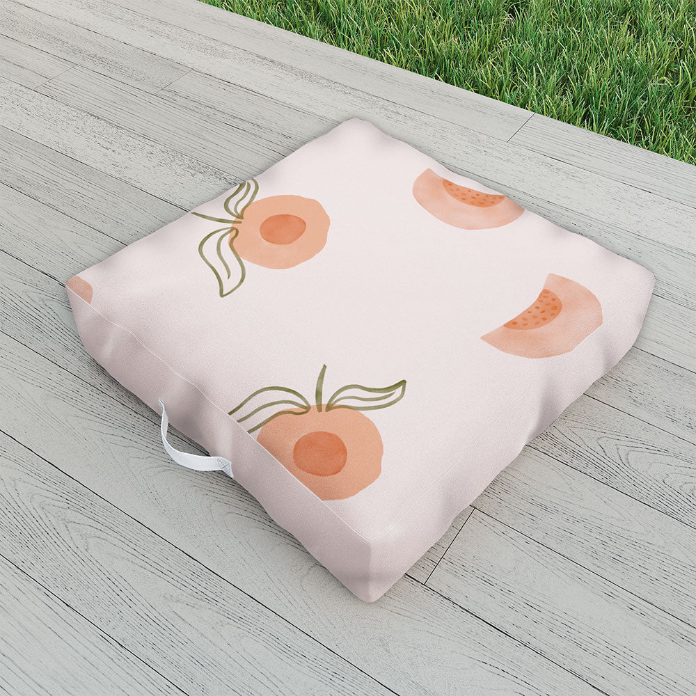 Menina Lisboa Ripe Peaches Outdoor Floor Cushion