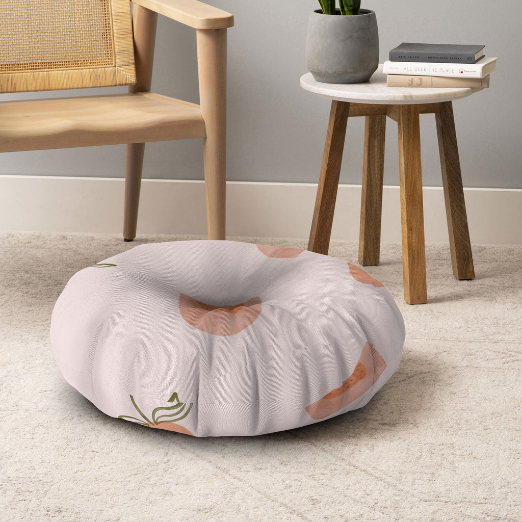 Menina Lisboa Ripe Peaches Floor Pillow Round