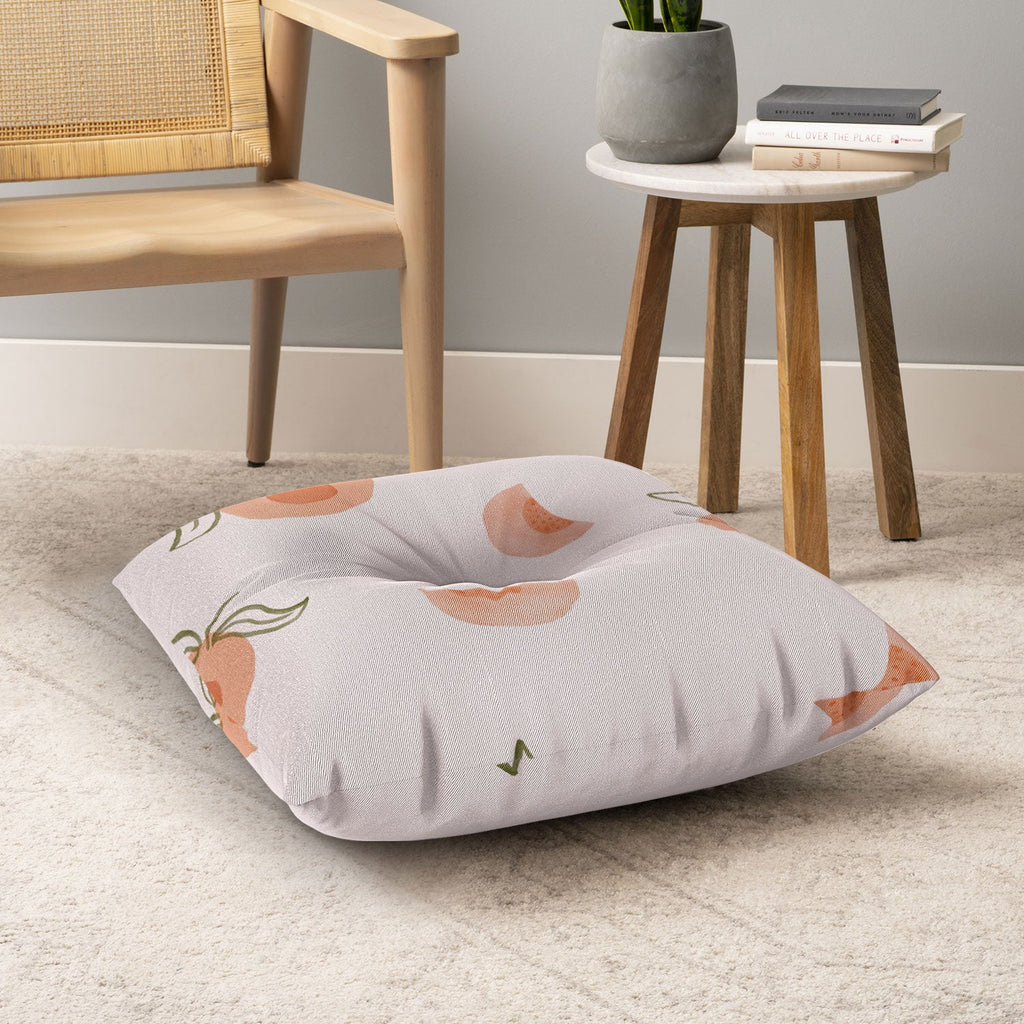 Menina Lisboa Ripe Peaches Floor Pillow Square