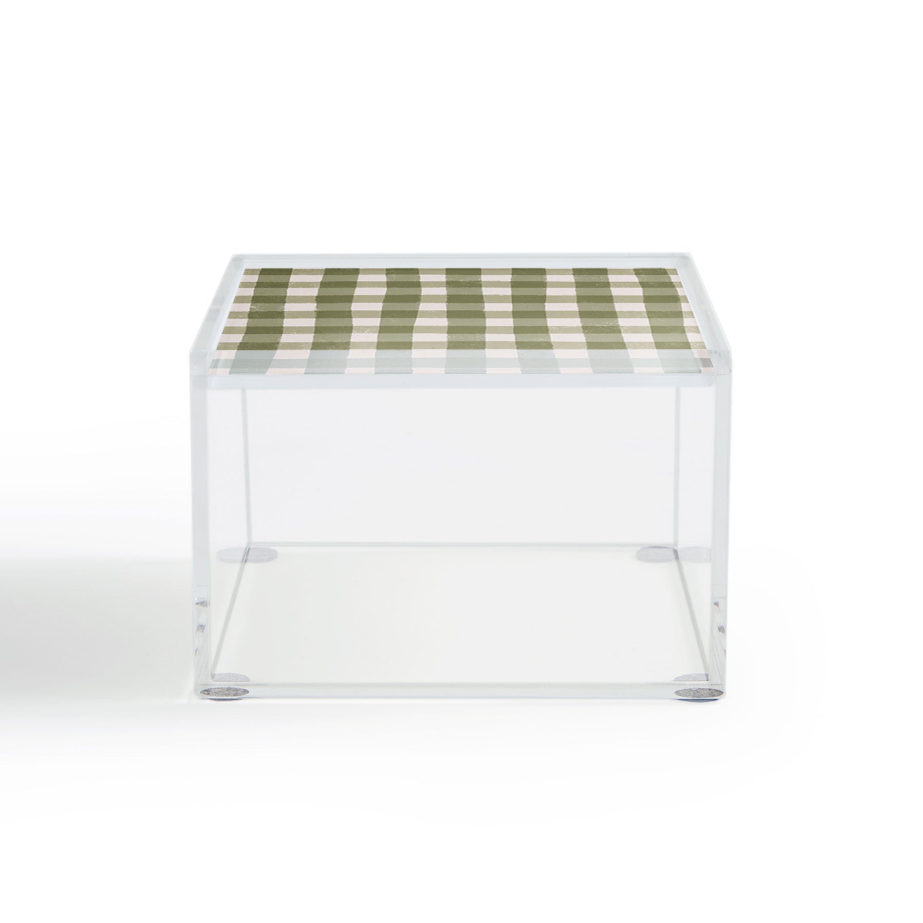 Menina Lisboa Rustic Green Plaid Acrylic Box