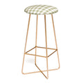 Menina Lisboa Rustic Green Plaid Bar Stool