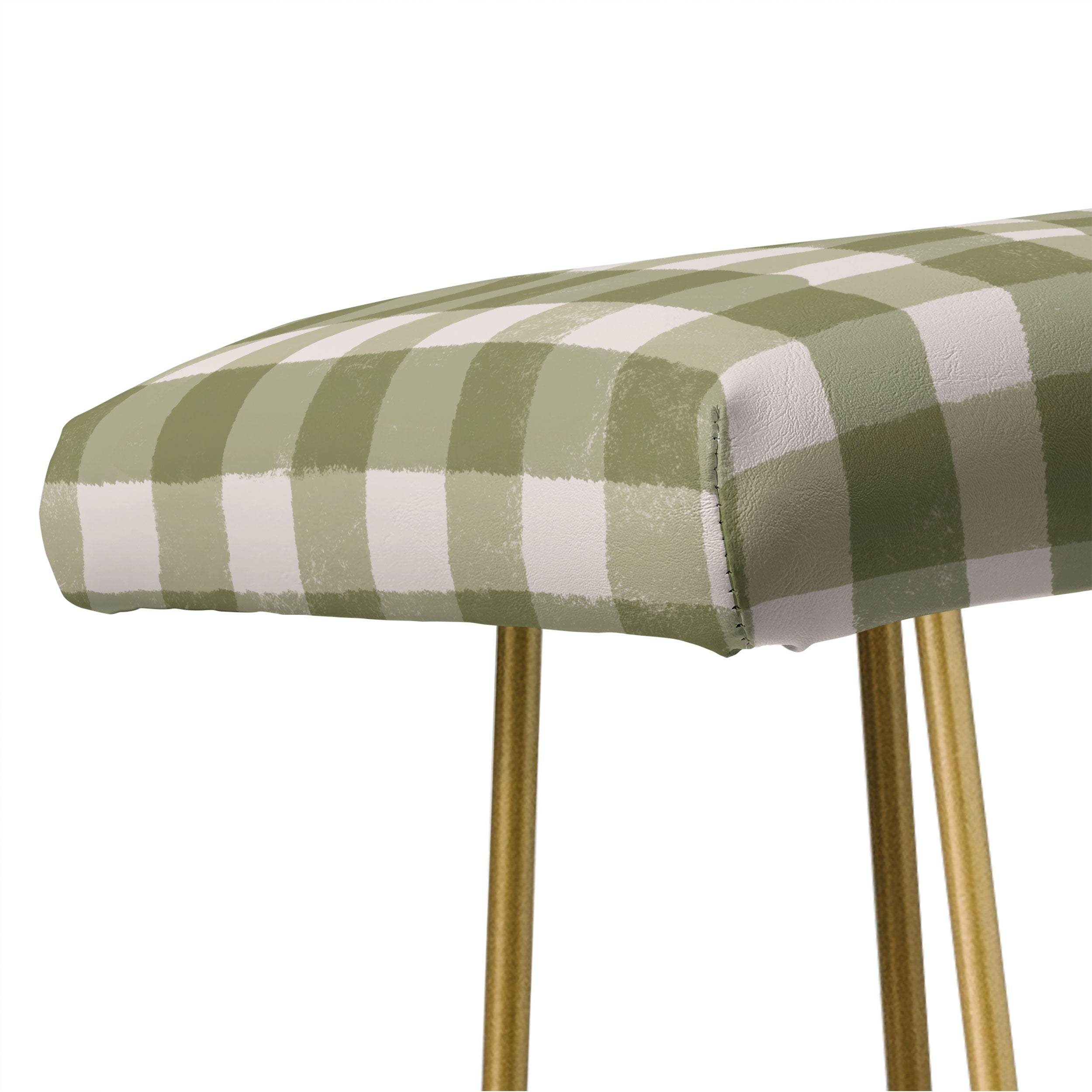 Menina Lisboa Rustic Green Plaid Bench