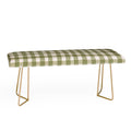 Menina Lisboa Rustic Green Plaid Bench