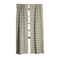 Menina Lisboa Rustic Green Plaid Blackout Window Curtain